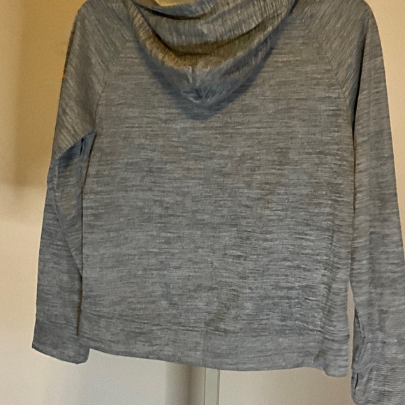 Nike Heather Gray Hoodie with Bright Orange Accents - Picture 5 of 5